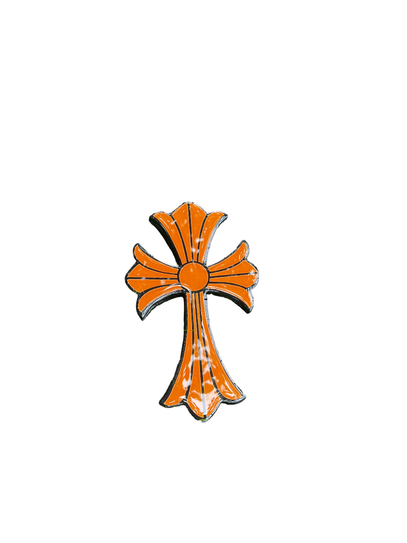 Orange & Black Cross (20cm)